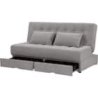 2人掛けソファベッド ボルスター付き 布張りタイプ (DJ14 DGY) 12枚目画像