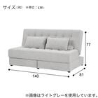 2人掛けソファベッド 布張りタイプ(DJ14 ポルスタ付き DGY) 9枚目画像