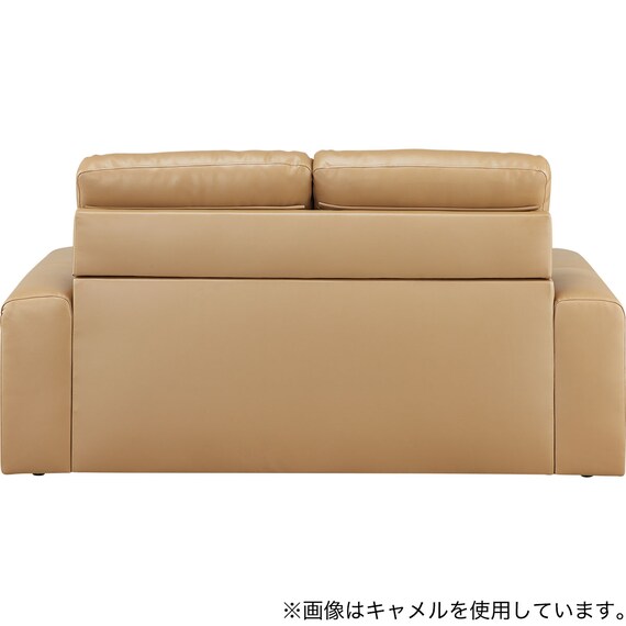 ワイド2人掛けソファ 本革(一部合成皮革)タイプ(SD51 BK) 4枚目画像