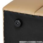 ワイド2人掛けソファ 本革(一部合成皮革)タイプ(SD51 BK) 5枚目画像