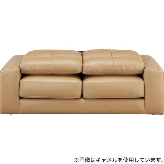 ワイド2人掛けソファ 本革(一部合成皮革)タイプ(SD51 BK) 8枚目画像