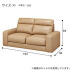 ワイド2人掛けソファ 本革(一部合成皮革)タイプ(SD51 BK) 9枚目画像