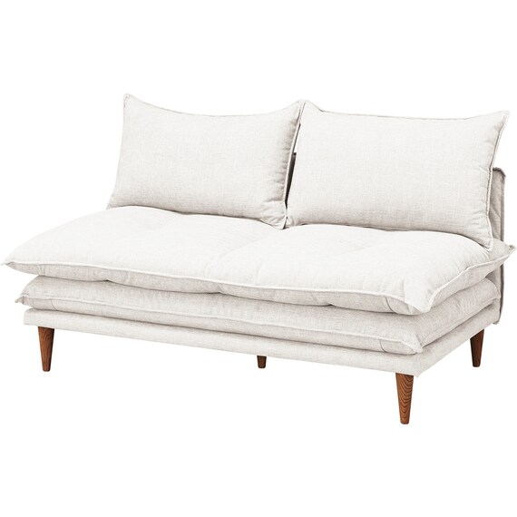 2人掛けソファ 布張りタイプ (SF51 WH) 1枚目画像