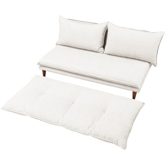 2人掛けソファ 布張りタイプ (SF51 WH) 7枚目画像