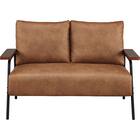 レザー調生地のコンパクトソファ 布張りタイプ(GC03WR BR) 2枚目画像