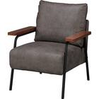 1人掛けレザー調生地のソファ 布張りタイプ(GC03WR DGY) 1枚目画像