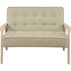 2人掛け天然木フレームソファ 布張りタイプ (ルッキ3 YGR/NA) 6枚目画像