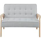 2人掛け天然木フレームソファ 布張りタイプ (ルッキ3 LGY/NA) 2枚目画像