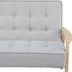 2人掛け天然木フレームソファ 布張りタイプ (ルッキ3 LGY/NA) 4枚目画像