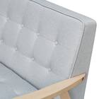 2人掛け天然木フレームソファ 布張りタイプ (ルッキ3 LGY/NA) 5枚目画像