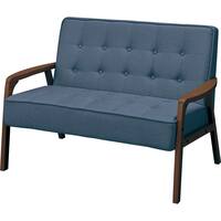 2人掛け天然木フレームソファ 布張りタイプ (ルッキ3 NV/MBR)