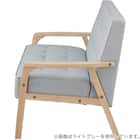 2人掛け天然木フレームソファ 布張りタイプ (ルッキ3 NV/MBR) 3枚目画像
