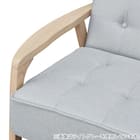 2人掛け天然木フレームソファ 布張りタイプ (ルッキ3 NV/MBR) 7枚目画像