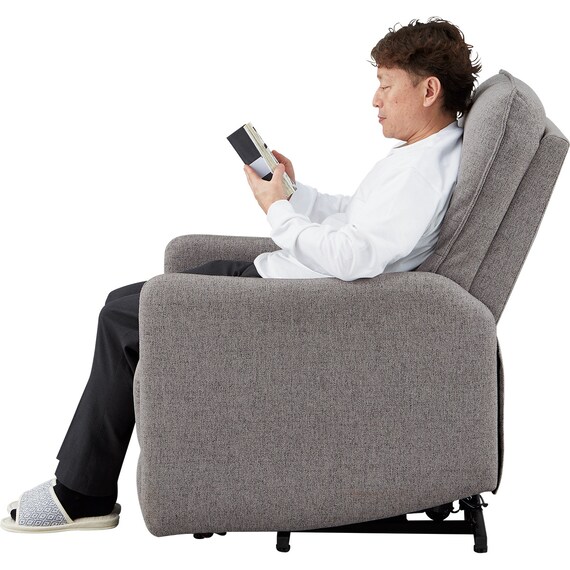 立ち上がりがしやすい電動リクライニングチェア (UM03 DGY) 12枚目画像