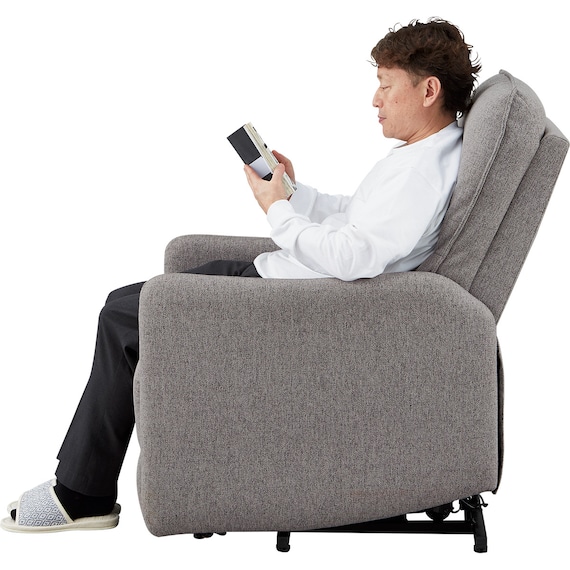 立ち上がりがしやすい電動リクライニングチェア (UM03 DGY) 12枚目画像