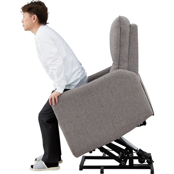 立ち上がりがしやすい電動リクライニングチェア (UM03 DGY) 14枚目画像