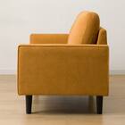 2人掛けコンパクトソファ 布張りタイプ (DJ11-2 オレンジ) 9枚目画像