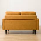 2人掛けコンパクトソファ 布張りタイプ (DJ11-2 オレンジ) 10枚目画像