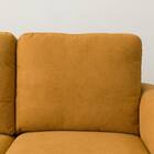 2人掛けコンパクトソファ 布張りタイプ (DJ11-2 オレンジ) 11枚目画像