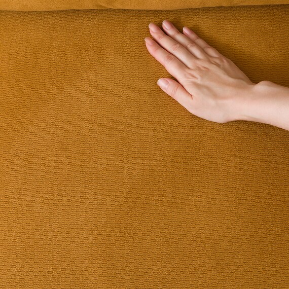 2人掛けコンパクトソファ 布張りタイプ (DJ11-2 オレンジ) 13枚目画像