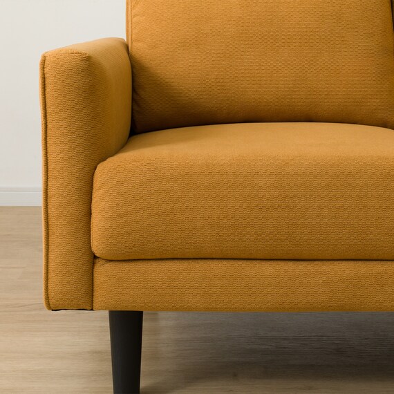 2人掛けコンパクトソファ 布張りタイプ (DJ11-2 オレンジ) 15枚目画像