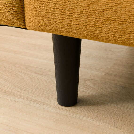 2人掛けコンパクトソファ 布張りタイプ (DJ11-2 オレンジ) 16枚目画像