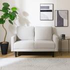 2人掛けコンパクトソファ 布張りタイプ (DJ11-2 ライトグレー) 8枚目画像