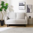 2人掛けコンパクトソファ 布張りタイプ (DJ11-2 ライトグレー) 8枚目画像