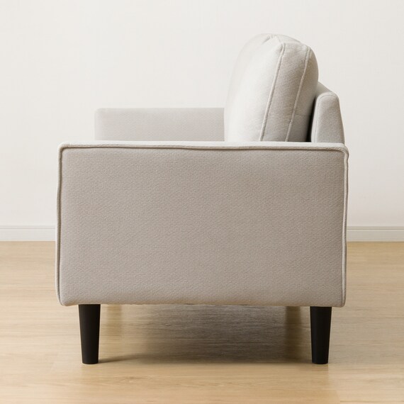 2人掛けコンパクトソファ 布張りタイプ (DJ11-2 ライトグレー) 9枚目画像