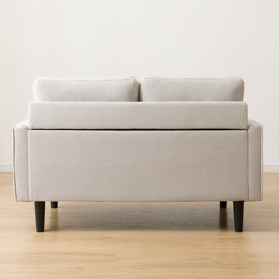 2人掛けコンパクトソファ 布張りタイプ (DJ11-2 ライトグレー) 10枚目画像