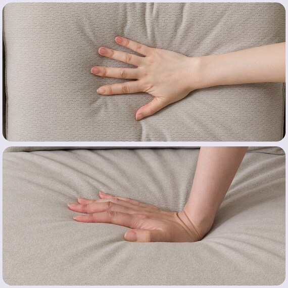 2人掛けコンパクトソファ 布張りタイプ (DJ11-2 ライトグレー) 12枚目画像