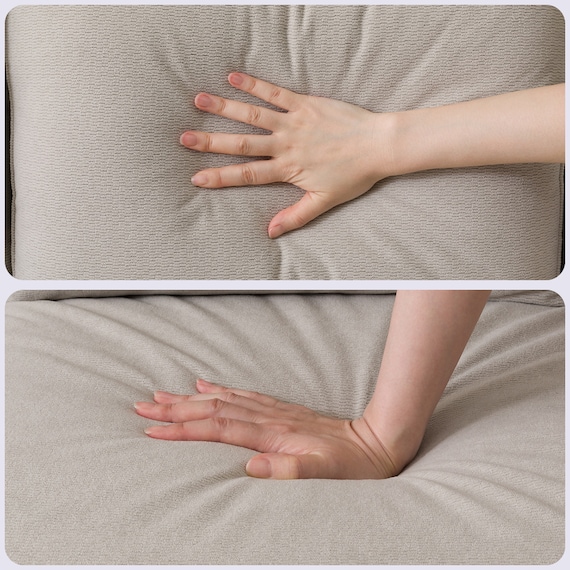 2人掛けコンパクトソファ 布張りタイプ (DJ11-2 ライトグレー) 12枚目画像