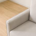 2人掛けコンパクトソファ 布張りタイプ (DJ11-2 ライトグレー) 14枚目画像