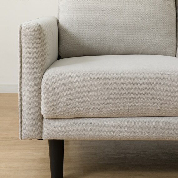 2人掛けコンパクトソファ 布張りタイプ (DJ11-2 ライトグレー) 15枚目画像