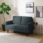 2人掛けコンパクトソファ 布張りタイプ (DJ11-2 ネイビー) 1枚目画像