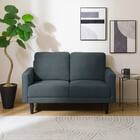 2人掛けコンパクトソファ 布張りタイプ (DJ11-2 ネイビー) 8枚目画像