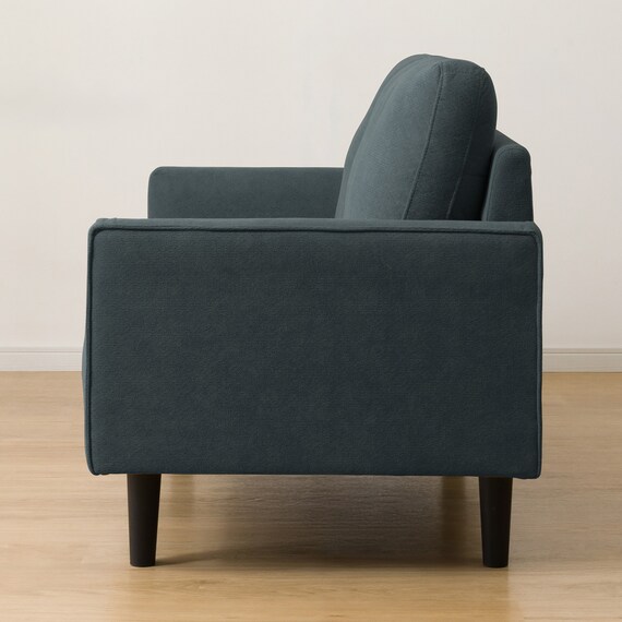 2人掛けコンパクトソファ 布張りタイプ (DJ11-2 ネイビー) 9枚目画像