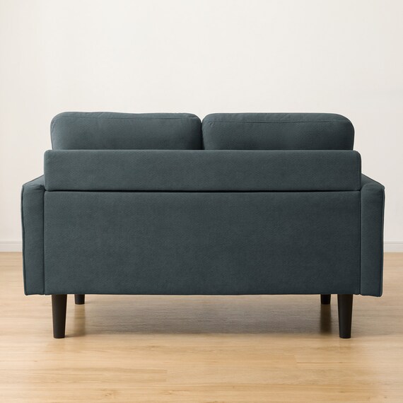 2人掛けコンパクトソファ 布張りタイプ (DJ11-2 ネイビー) 10枚目画像