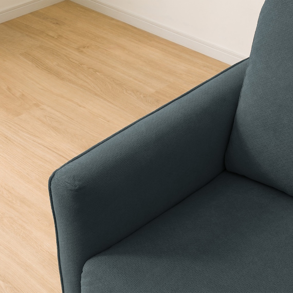 2人掛けコンパクトソファ 布張りタイプ (DJ11-2 ネイビー) 14枚目画像