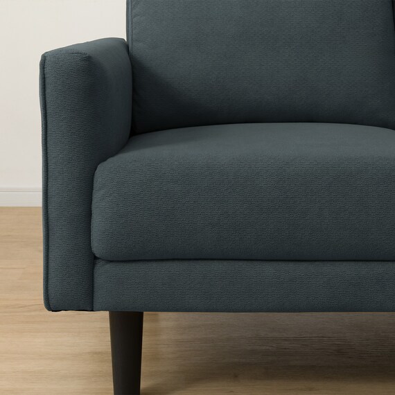 2人掛けコンパクトソファ 布張りタイプ (DJ11-2 ネイビー) 15枚目画像