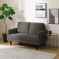 2人掛けコンパクトソファ 布張りタイプ (DJ11-2 ダークグレー)