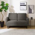 2人掛けコンパクトソファ 布張りタイプ (DJ11-2 ダークグレー) 8枚目画像