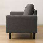 2人掛けコンパクトソファ 布張りタイプ (DJ11-2 ダークグレー) 9枚目画像