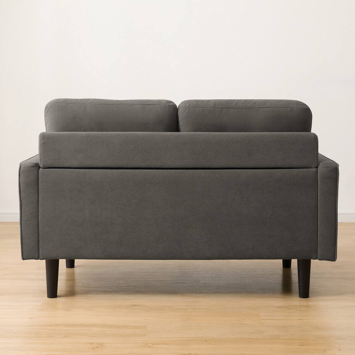 2人掛けコンパクトソファ 布張りタイプ (DJ11-2 ダークグレー