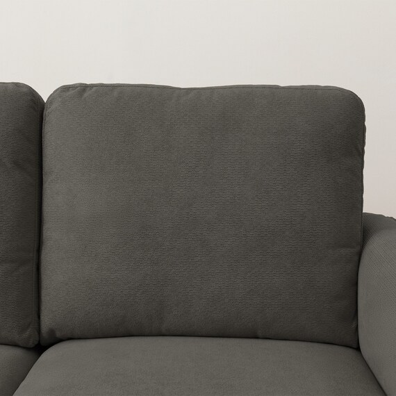 2人掛けコンパクトソファ 布張りタイプ (DJ11-2 ダークグレー) 11枚目画像