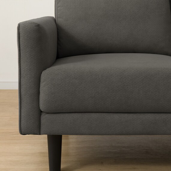 2人掛けコンパクトソファ 布張りタイプ (DJ11-2 ダークグレー) 15枚目画像