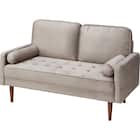 2人掛けソファ 布張りタイプ(QF01 B BE) 1枚目画像