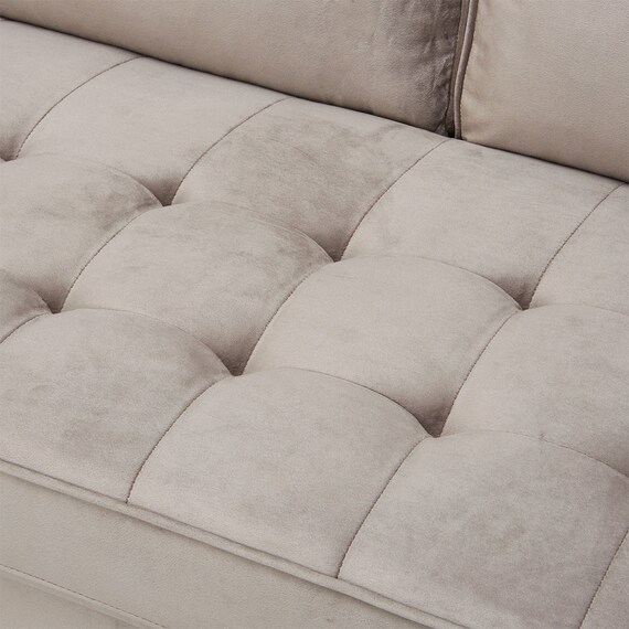 2人掛けソファ 布張りタイプ(QF01 B BE) 9枚目画像