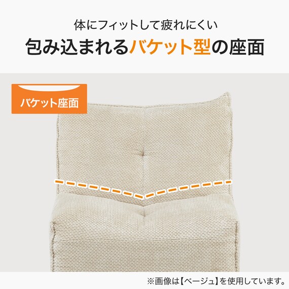圧縮1人掛けソファ 布張りタイプ(ZN02 DGY) 4枚目画像