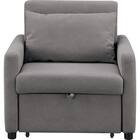 1人掛けソファベッド 布張りタイプ (BD02-2 DGY) 6枚目画像